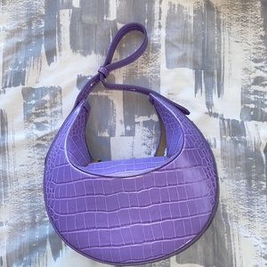 JW PEI Purple Lavendar faux croc purse handbag